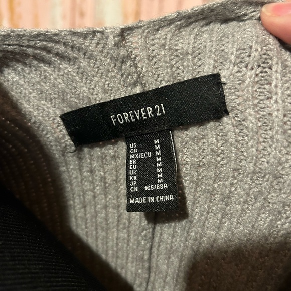 Forever 21 Light Gray Open-Front Cardigan - Picture 4 of 4